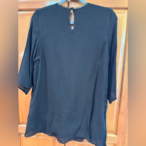 Parker beaded tunic.  Black, size M. - Picture 3 of 5